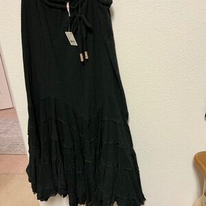 Freepeople Maxi Skirt Black Medium NWT